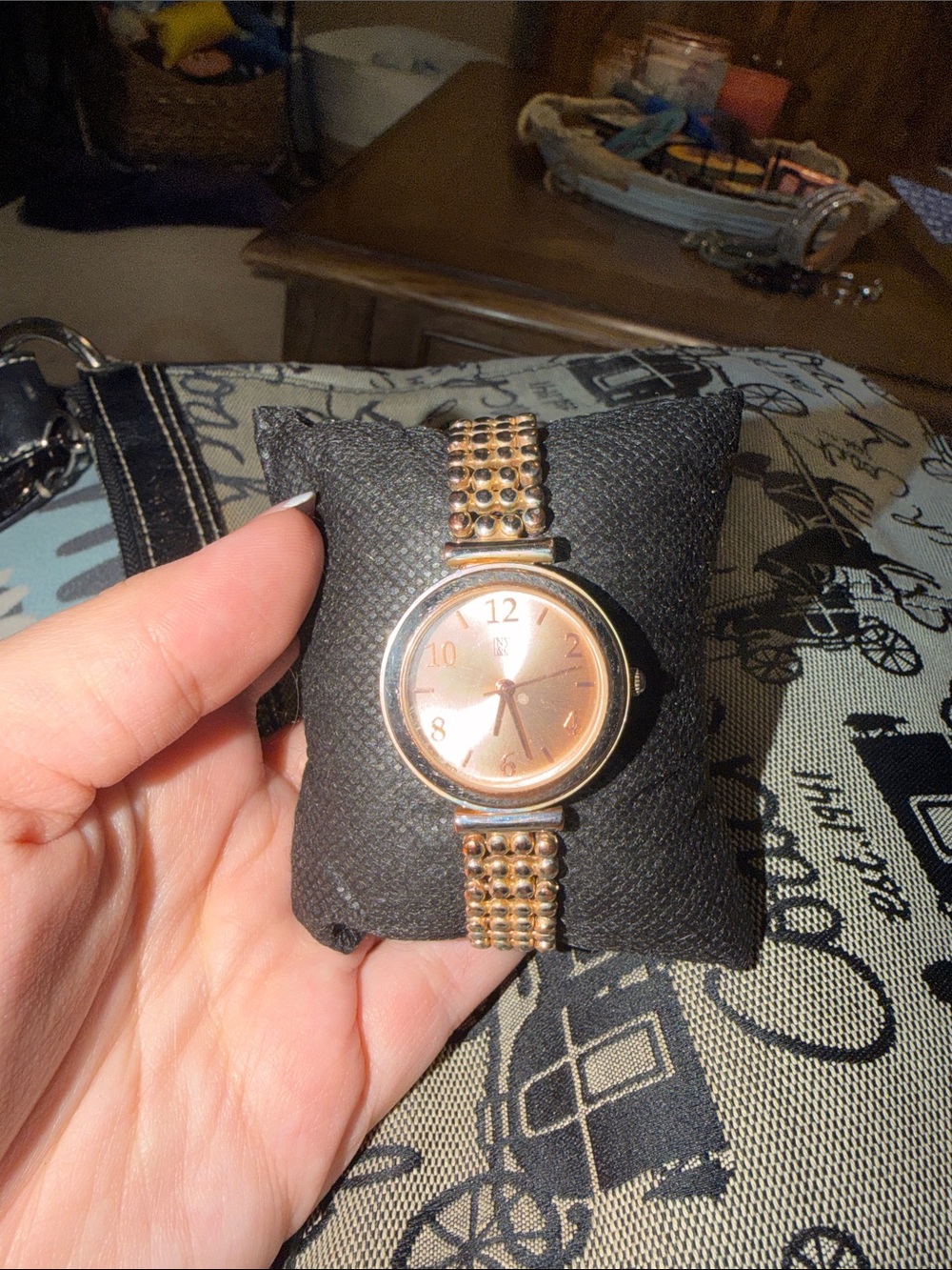 Women's Rose Gold Bracelet Smartwatch-Style Watch